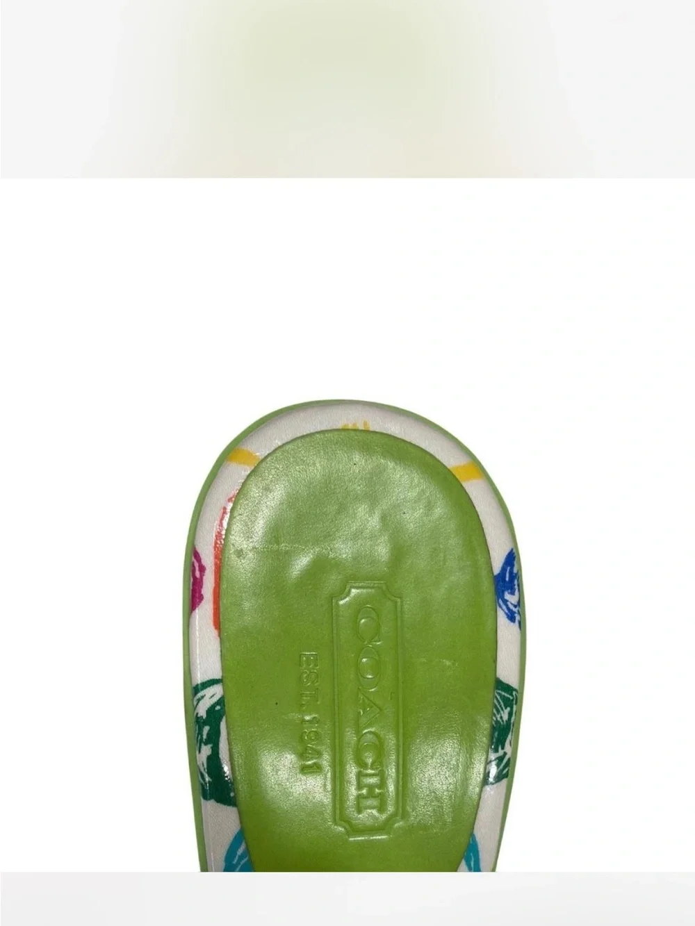Coach Y2K Nichelle Jelly Kitten Heels Sz 9 Lime Green Rare